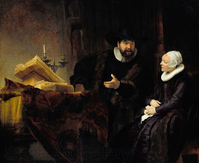 REMBRANDT Harmenszoon van Rijn The Mennonite Preacher Anslo and his Wife Norge oil painting art